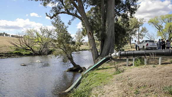 Water pumping from river in New South Wales